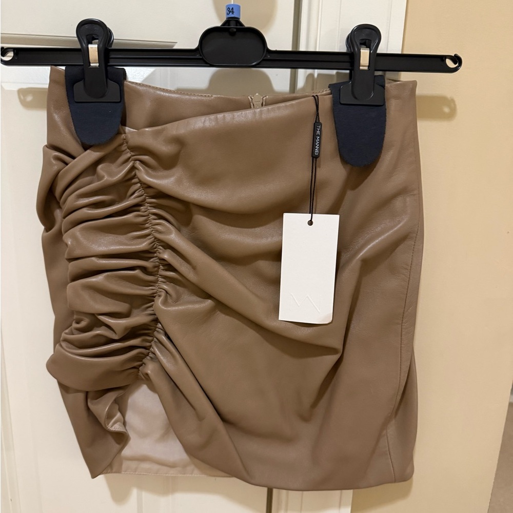 NEW!  The Mannei Wishaw Leather Skirt - size 34